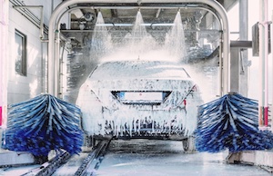 Automobile in a Car Wash